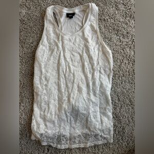 Mossimo Supply Co White Sleeveless Tank Top